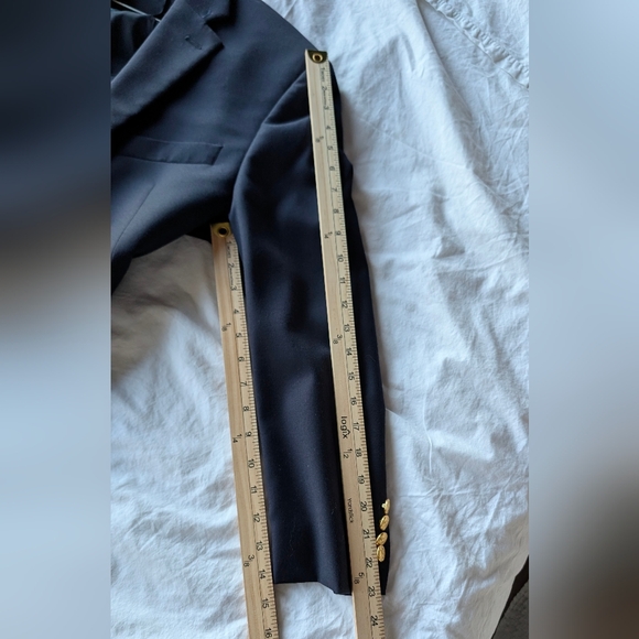 Lauren Ralph Lauren Old Money 100% Wool Navy Blue Blazer Size 38 S - Picture 12 of 13